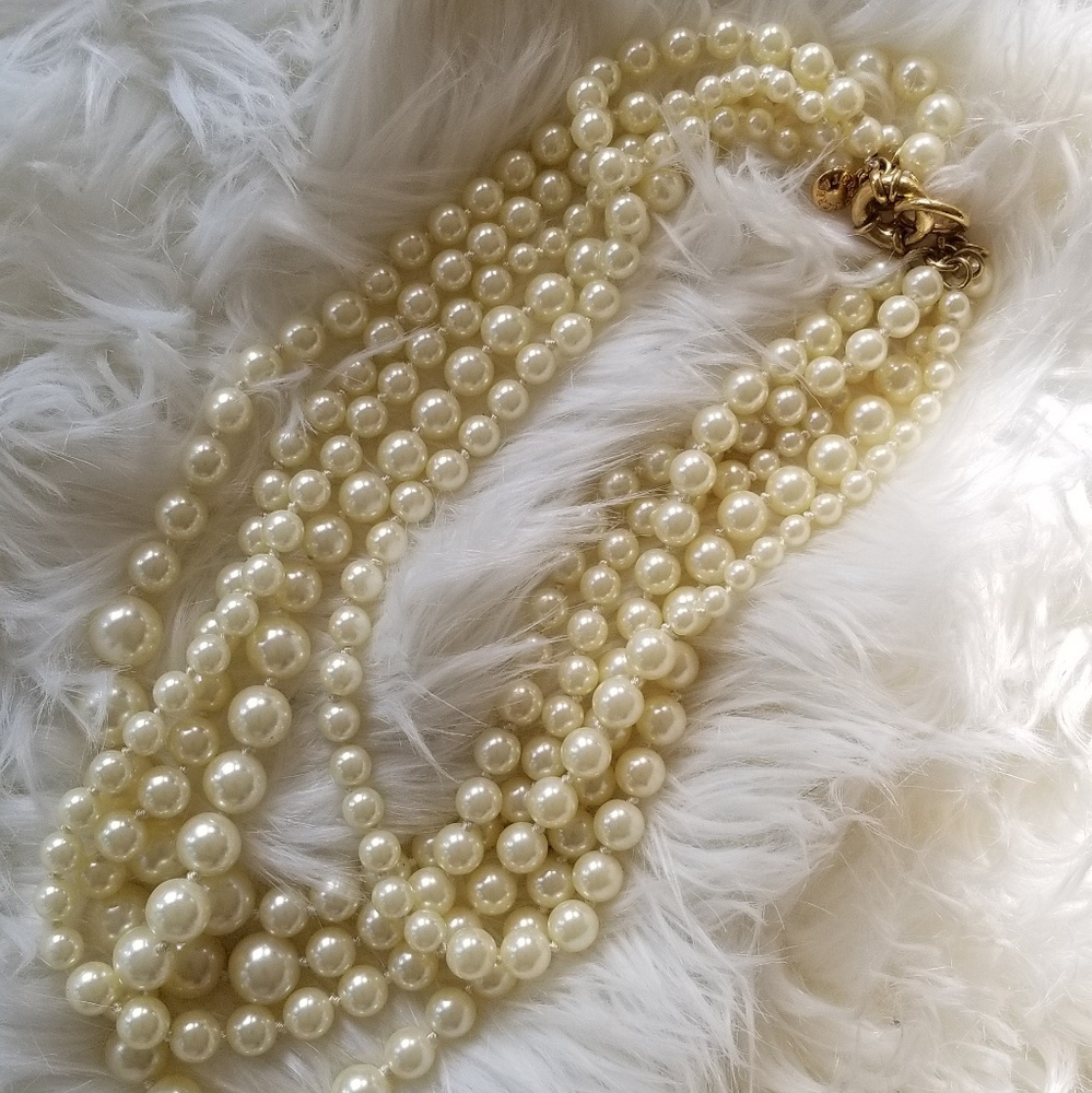 J. Crew Multi strand pearl necklace